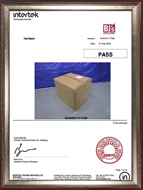 Intertek certificate