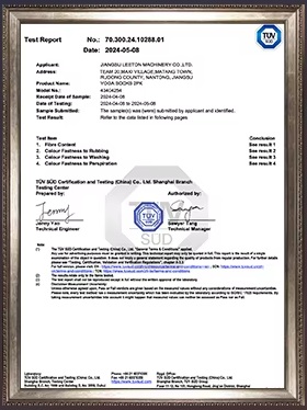 TUV certificate