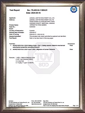 TUV certificate